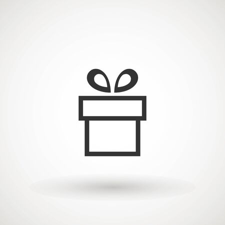 Gift box with ribbon icon, Gift card icon vector. Trendy flat design style on white background.のイラスト素材