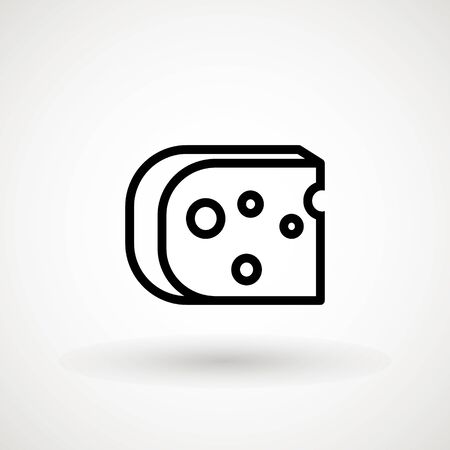Cheese icon vector, filled flat sign, solid pictogram isolated on white, logo illustration.のイラスト素材