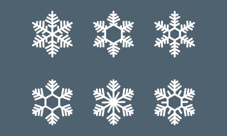 Snowflake vector icon on grey background.のイラスト素材