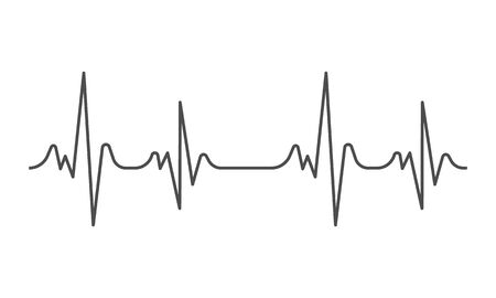 Heartbeat heart beat pulse flat vector icon for medical apps and websitesのイラスト素材