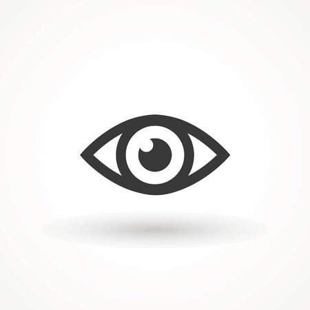 Eye , Look and Vision icon. Web site page and mobile app design vector element. Sign of view, look, opinion, glance, peek, , glimpse, dekko, eyebeam, eyewink . Flat design style.のイラスト素材