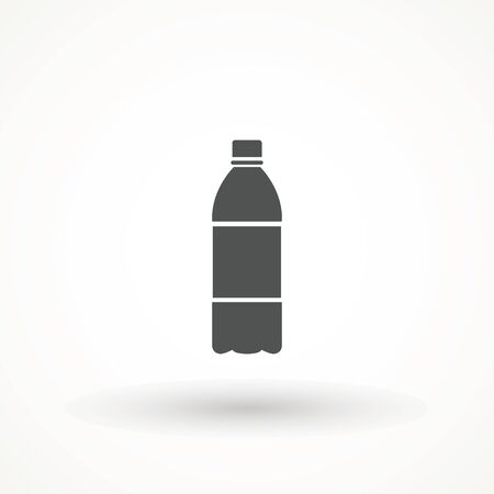 bottle of water icon isolated vector. water bottle plastic fill icon vector illustrationのイラスト素材