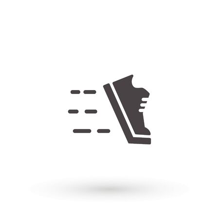 Running shoes icon. Casual Sporty Shoe Icon Vector Template Flat Designのイラスト素材