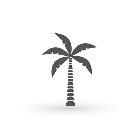 Palm tree icon vector black palm icon on white backgroundのイラスト素材