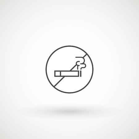 No smoking icon vector Cigarette Icon Vector Illustration great for any use. smoke icon isolated sign symbol logo templateのイラスト素材