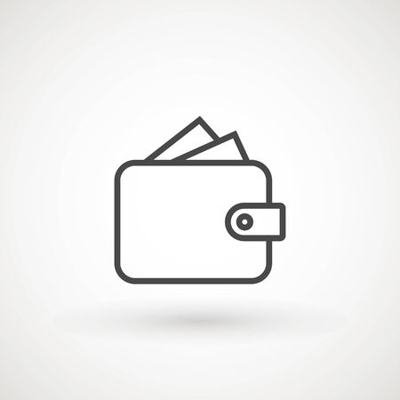Wallet Icon in trendy flat style isolated on white background. Wallet symbol for your web site design, logo, app, UI. Vector illustrationのイラスト素材