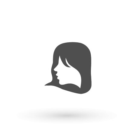 Woman profile beauty illustration vector. women face. silhouette head, face isolated. Use for beauty salon, spa, cosmetics designのイラスト素材