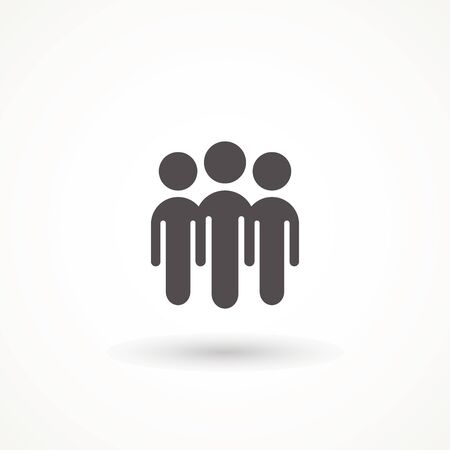 People Icon in trendy flat style isolated on white background. Crowd sign. 3 three Persons symbol for your web site design, logoのイラスト素材