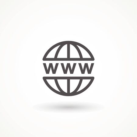 Go to web Icon in trendy isolated on white background. Website pictogram. Internet symbol for your web site design, logo, app, UI.のイラスト素材