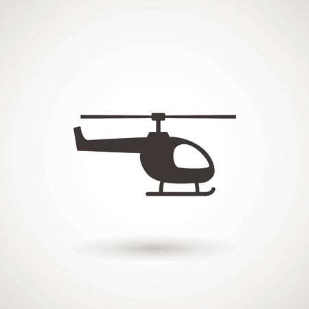 Helicopter icon, isolated. Flat design.のイラスト素材