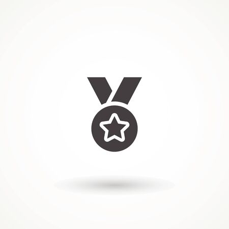 reward medal flat icon, vector sign, pictogram isolated on white. Symbol, logo illustrationのイラスト素材