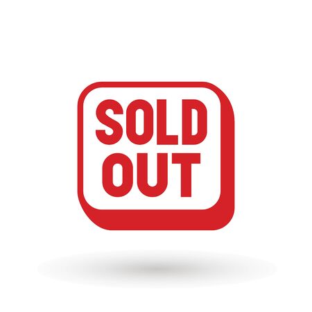 Stamp with text sold out inside,vector illustration Sold out sign or stamp on white background, vector illustrationのイラスト素材