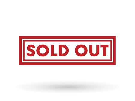Stamp with text sold out inside,vector illustration Sold out sign or stamp on white background, vector illustrationのイラスト素材