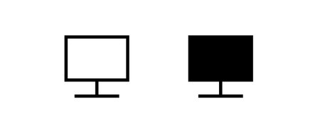 TV icon set. household, gadgets and electronics computer live broadcast on a social streaming line icons set, editable stroke isolated on white, linear vector outline illustration, symbol logo designのイラスト素材