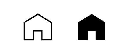 House icon. home icons button, vector, sign, symbol, logo, illustration, editable stroke, flat design style isolated on whiteのイラスト素材