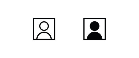 User name Icon Set Men, Women id icon business icons isolated on white Adminのイラスト素材