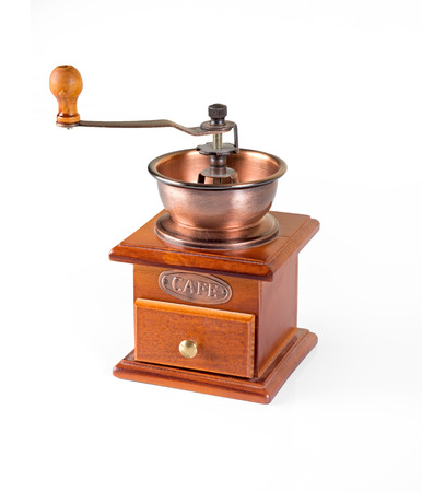 Coffee Grinder over white background の写真素材