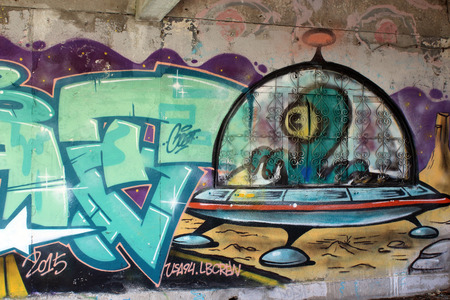 graffiti in bulgaria jambolのeditorial素材
