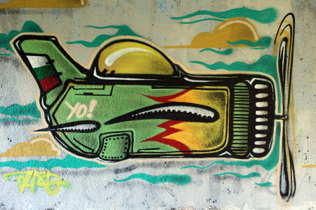 plane graffit paintのeditorial素材