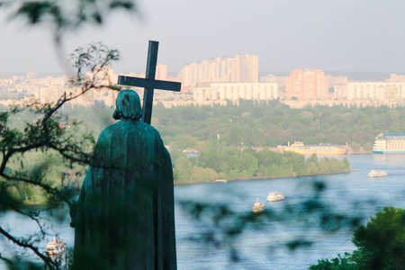 Prince Vladimir on a hillside in Kiev overlooking the Dnieper