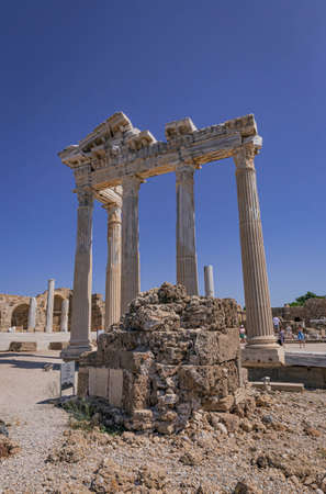 Columns of the Temple of Apollo in Side, Turkeyの写真素材