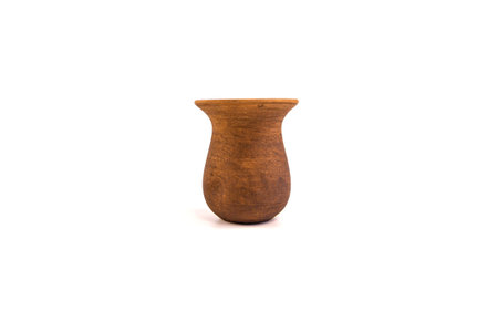 Clay mate calabash isolated on white backgroundの写真素材