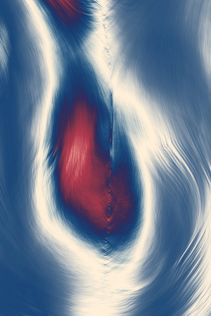 Abstract texture with red hearts on a white-blue backgroundの写真素材