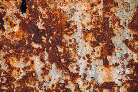 texture of rusty iron, cracked paint on an old metallic surface, sheet of rusty metal with cracked and flaky paint,  corrosion, decay metal background, decay steel, decayの写真素材