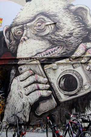 Graffiti in Berlin, Germanyのeditorial素材