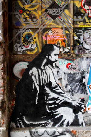 Graffiti in Berlin, Germanyのeditorial素材