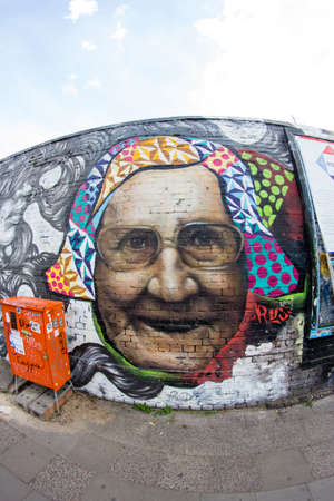 Street Art and Graffiti in Berlin, Germanyのeditorial素材