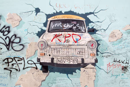 Street Art and Graffiti in Berlin, Germanyのeditorial素材