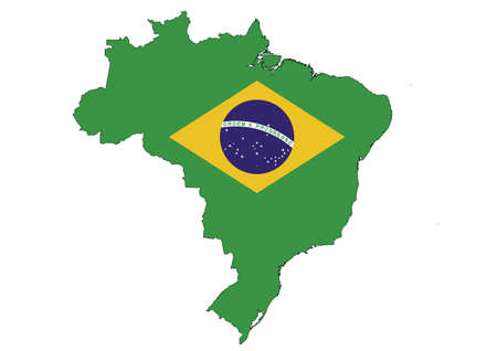 Map of Brazilのイラスト素材