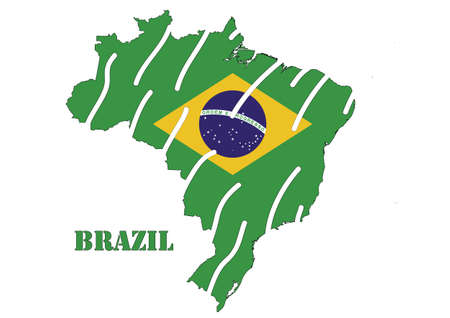 Map of Brazilのイラスト素材