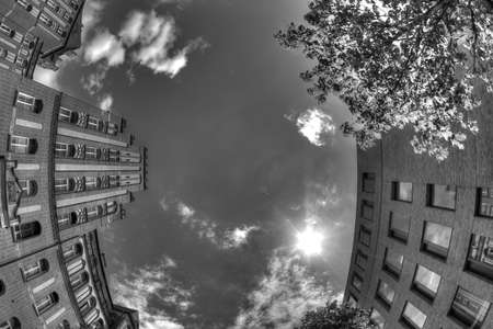 Grey Sky of Berlin in Germanyの写真素材