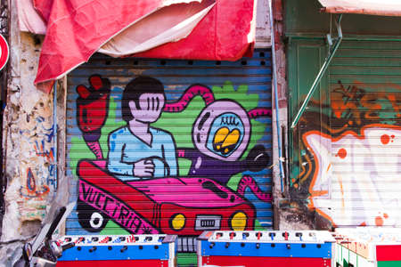 Street Art in Palermo, Italyのeditorial素材