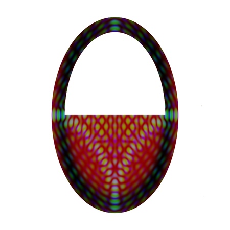 Easter shopping basketの写真素材