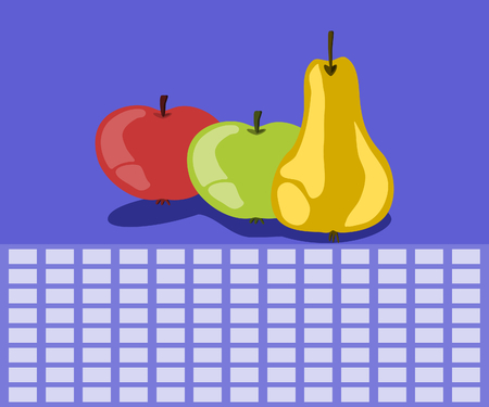 Fruit timetableのイラスト素材