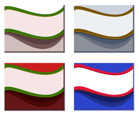 Set of colorful wavy backgroundsのイラスト素材