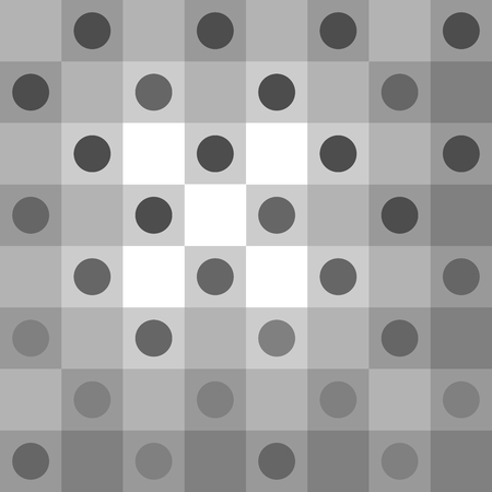 Abstract gray polka dot op art background