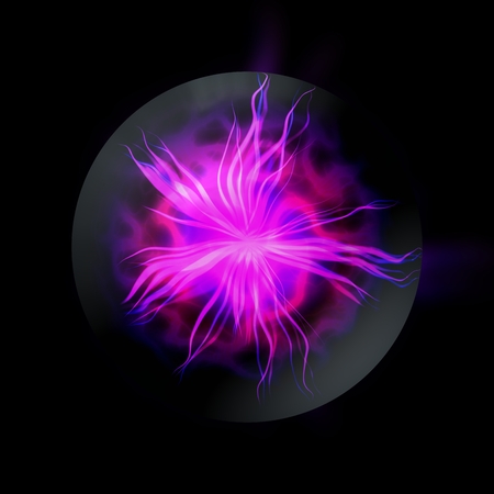 Pink discharge in crystal ballの写真素材