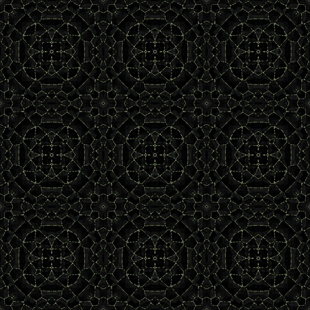 Abstract decorative dark mosaic pattern with nine round shapesの写真素材