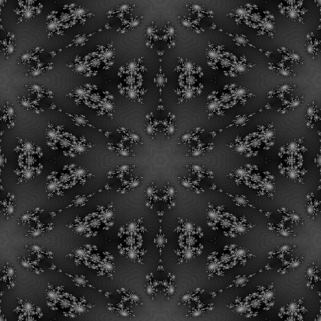 Abstract decorative floral black white gray monochromatic patternの写真素材
