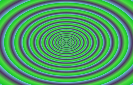 Abstract purple green concentric ellipses background in business card dimensionsの写真素材