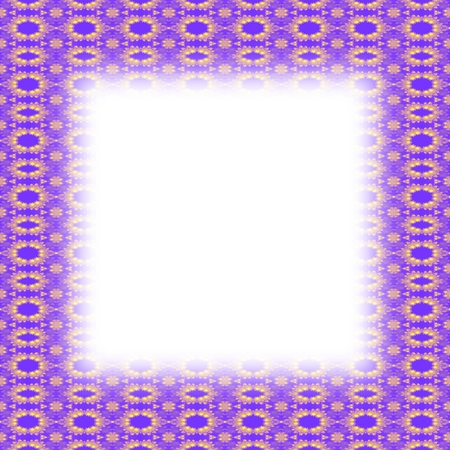 Purple fractal border with blurred edge lining the white clear areaの写真素材