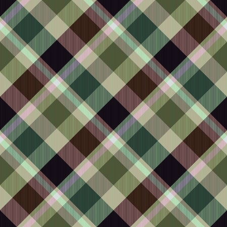 Diagonally checkerboard in brown green colors - computer generated seamless patternの写真素材