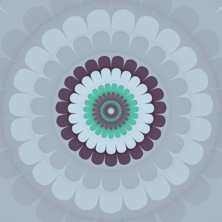 Abstract floral violet turquoise gray white patternの写真素材