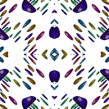 Abstract glossy colorful kaleidoscopic seamless patternの写真素材