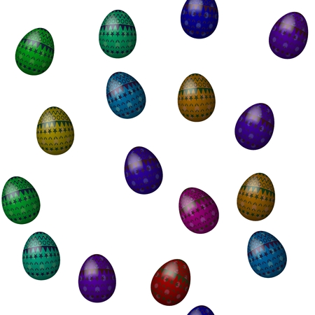 Easter eggs seamless pattern - digitally rendered graphicの写真素材