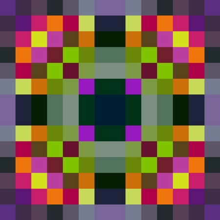 Abstract retro kaleidoscopic pixelated backgroundの写真素材